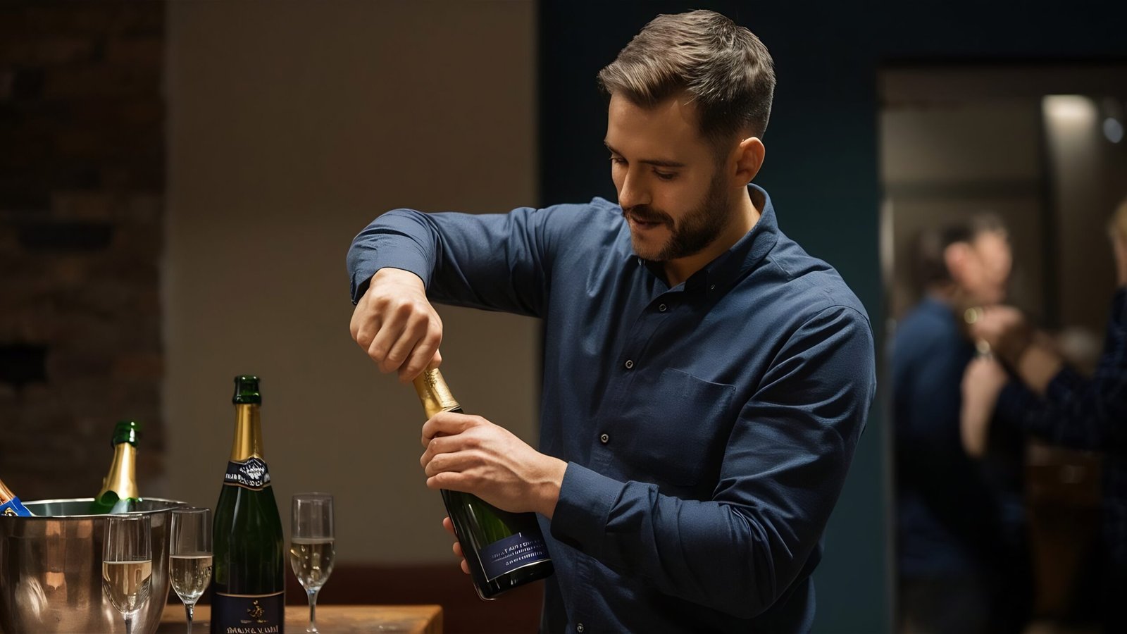 man opening bottle champagne scaled